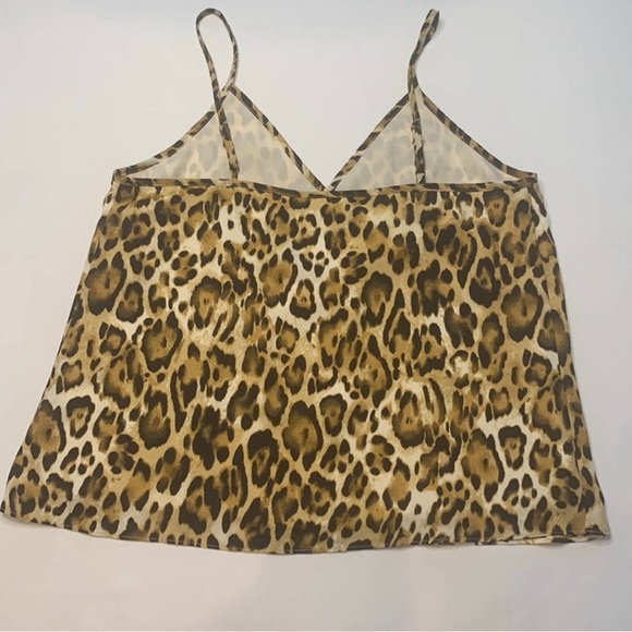Abound Leopard Animal Print Camisole Tank Top Small NWOT Tan Brown Cream - Picture 4 of 6